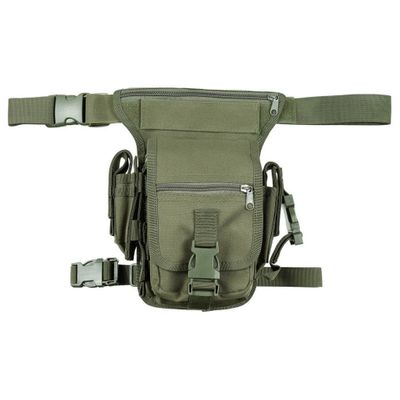Hip bag with leg and belt fixation