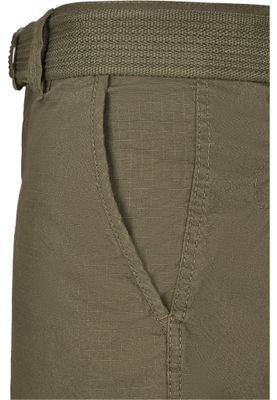Cargo shorts with belt and ripstop
