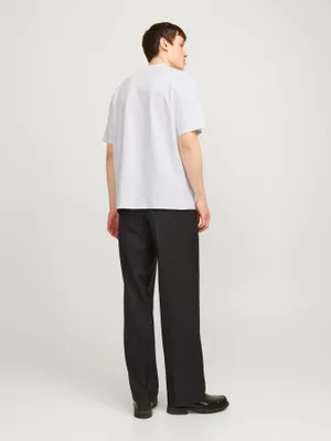 Avslappnad T-shirt med rund hals herr