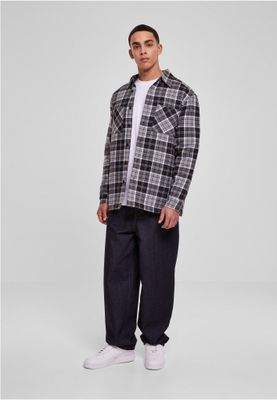 Lined checkered shirt men