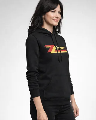ZZ Top Misprint Logotype Girly Huvtröja dam i svart