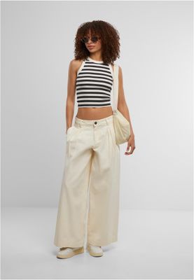 Ladies Wide Leg Lätta Denim Byxor i Bomull
