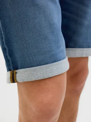 Icon moderna denimshorts med normal passform blå