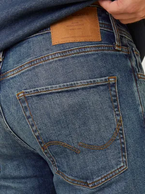 Mörkblå stentvättade jeans herr - CLARK