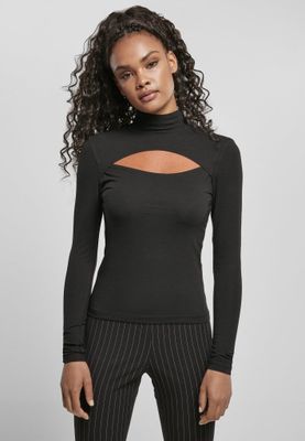 Ladies Cut-Out Turtleneck Longsleeve