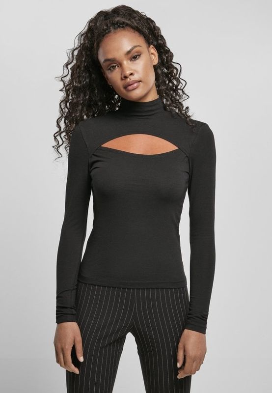 Ladies Cut-Out Turtleneck Longsleeve