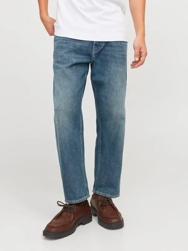 Stentvättade stretchjeans tapered fit - MIKE
