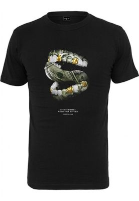 T-shirt with gold teeth