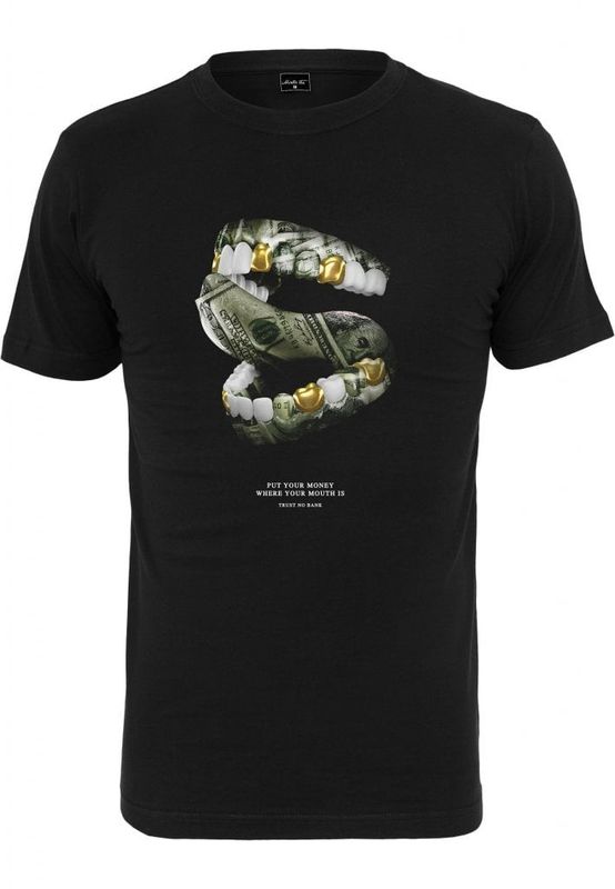 T-shirt with gold teeth