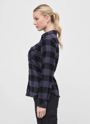 Women's flannel shirt - black/grey