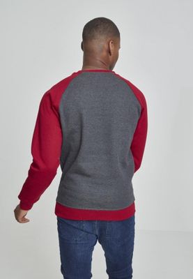 Tvåfärgad raglan sweatshirt