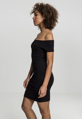 Ladies Off Shoulder Rib Dress