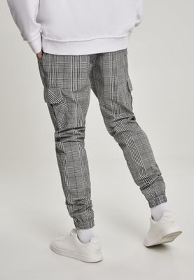Checkered trousers with side pockets, men
