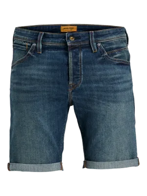 Fox Denim Shorts Normal Passform Blå Medelhög Midja