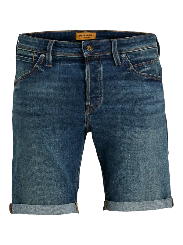 Fox Denim Shorts Normal Passform Blå Medelhög Midja