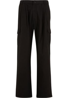 Byxor för herr med wide Pleated Cargo Pants regular – svart
