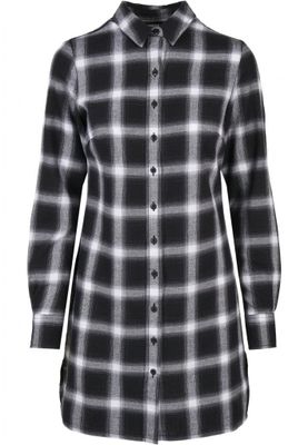 Checkered short shirt dress