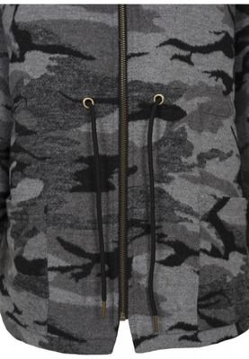 Camouflage oversize parka dam
