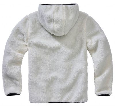 White teddyfleece worker pullover