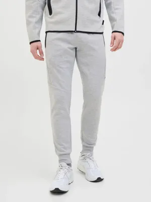 Ljusgrå slim fit joggingbyxa