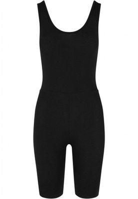 Stretchy jumpsuit with short sleeves and legs