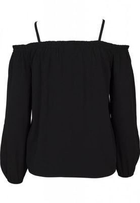 Long sleeved blouse with bare shoulders