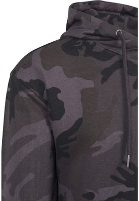 Camo-hættetrøje med høj hals