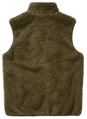 Vest in teddy fleece - olive