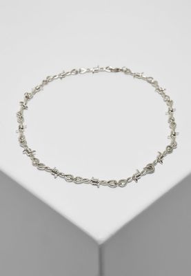 Silverhalsband med taggtråd