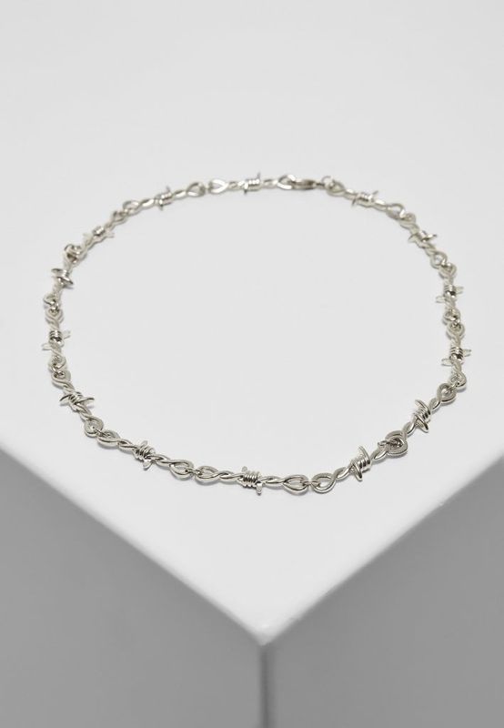Silverhalsband med taggtråd