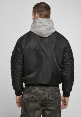 MA1 bomberjacka with hood black/grey