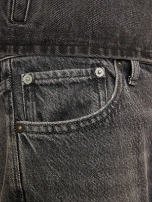 Mörkgrå stentvättade jeans herr - CHRIS