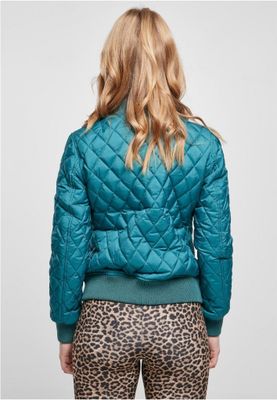 Jacket with diamond quilted nylon ladies