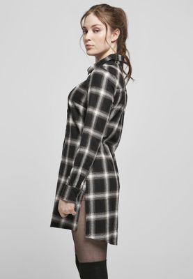 Checkered short shirt dress