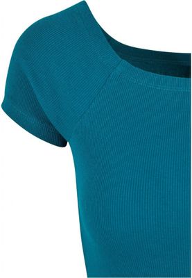 Ladies Off Shoulder Rib Dress