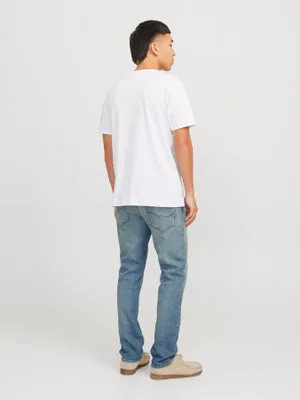 Mörkblå stentvättade jeans regular fit - CLARK