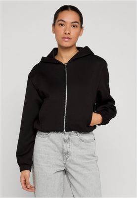 Zip-hoodie för dam med dragkedja – svart