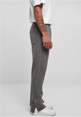 Soft trousers with wide cuffs and slits