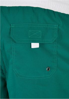Retro swimming trunks green/white