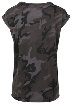 Camo extended shoulder tee