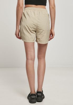 Damshorts i skrynkligt nylon