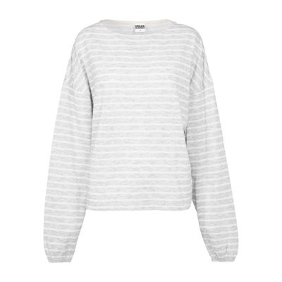Ladies oversize stripe pullover