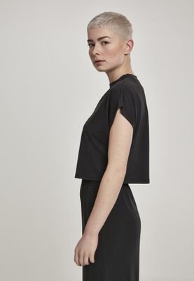 Short t-shirt with high neck ladies