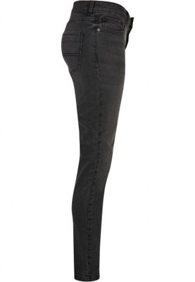 Ladies Mid Waist Skinny Jeans