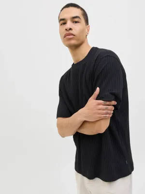 Räfflad loose fit T-shirt