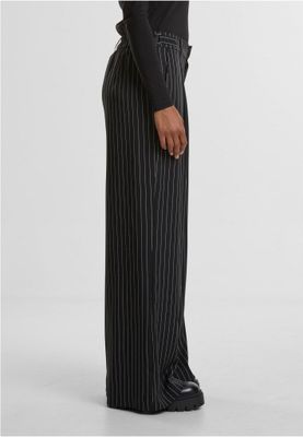 Ladies Pinstripe Wide Leg Trousers