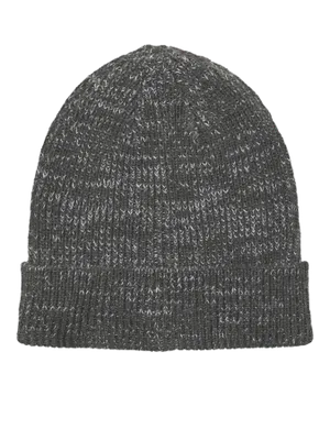 Stickad Mössa Herr – Melerad Mörkgrå Beanie