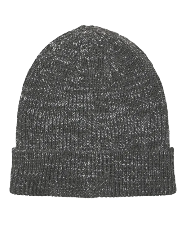 Stickad Mössa Herr – Melerad Mörkgrå Beanie