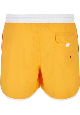 Retro swimming trunks yellow / white