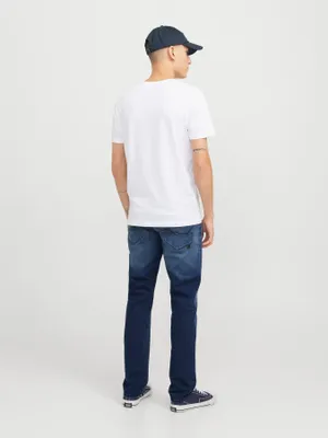 Tapered fit jeans med tvättad design - MIKE